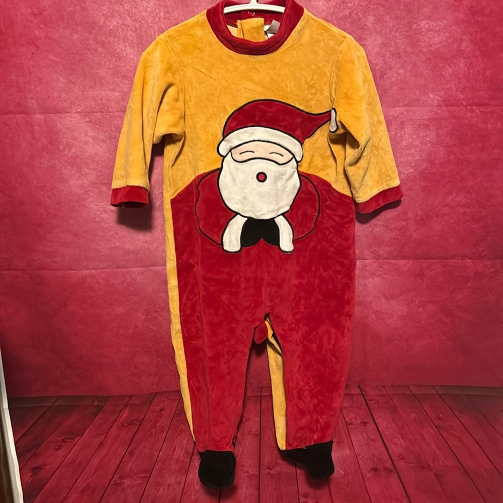 (2 for $20) 18 Month Christmas Santa Velour Sleeper